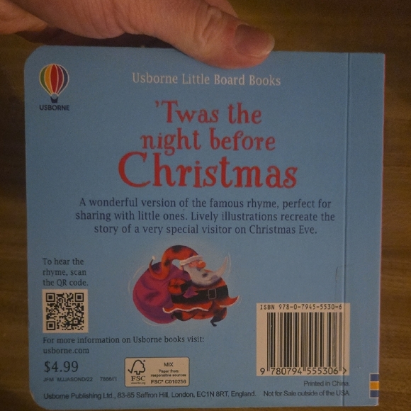 Usborne 'Twas the Night Before Christmas Board Book - Picture 3 of 3